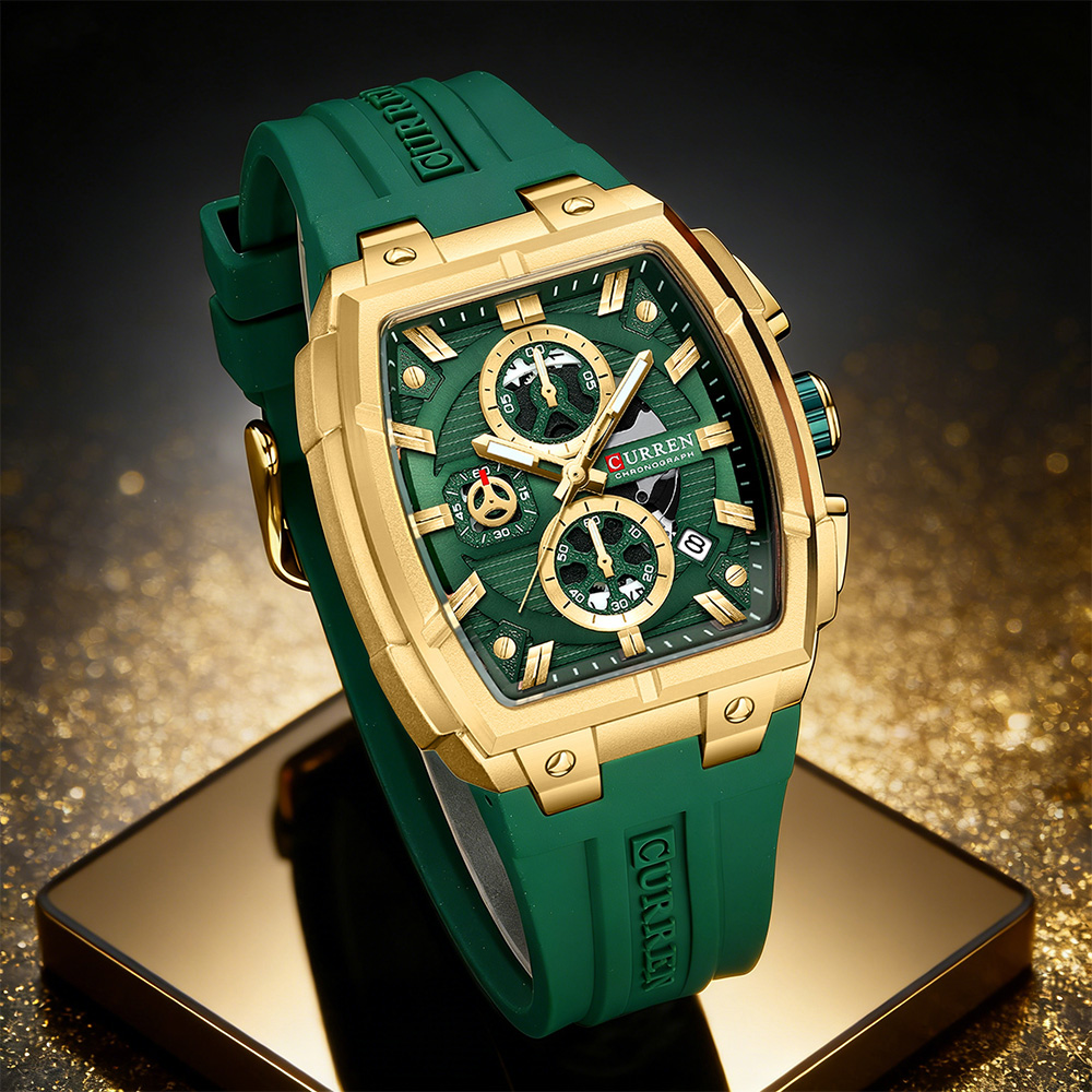 Luxury Watch Japan - CURREN 高級ヴィンテージ腕時計 メンズ スポーツ クロノグラフ クォーツ腕時計