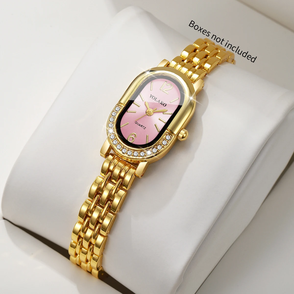 高級ラインストーン女性用クォーツ時計ファッションゴールデンブ - Luxury Watch Packaging Box のレビューと価格