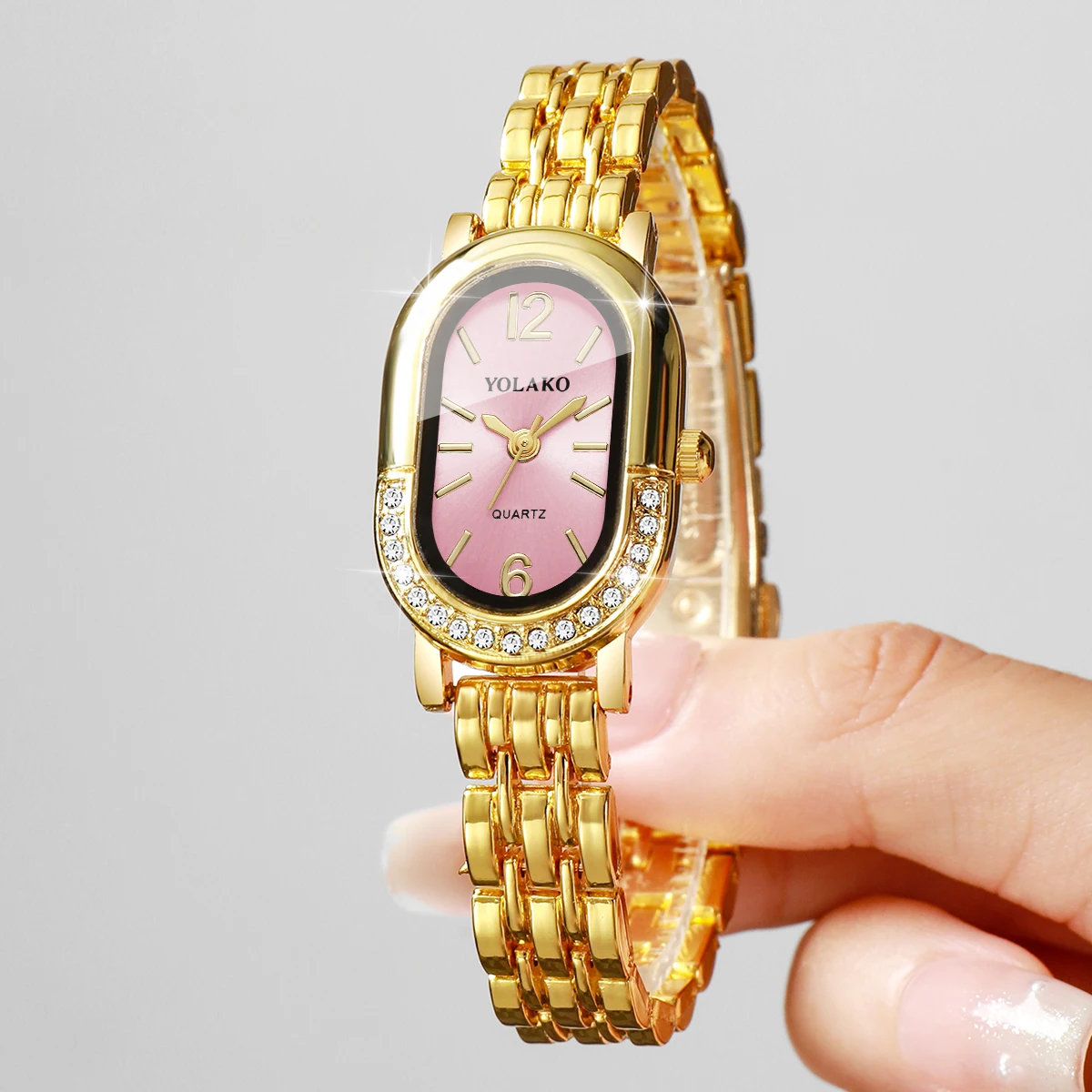 高級ラインストーン女性用クォーツ時計ファッションゴールデンブ - Luxury Watch Packaging Box のレビューと価格