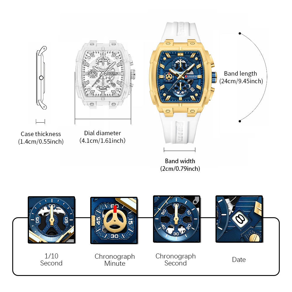 CURREN 高級ヴィンテージ腕時計 メンズ スポーツ クロ - Luxury Watch Japan のレビューと価格