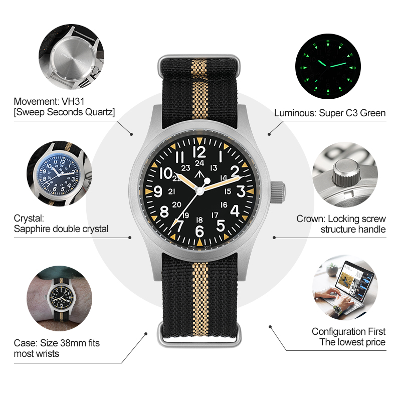 ミリタード ML05 ヴィンテージウォッチ VH31 スイー - Luxury Watch Japan のレビューと価格